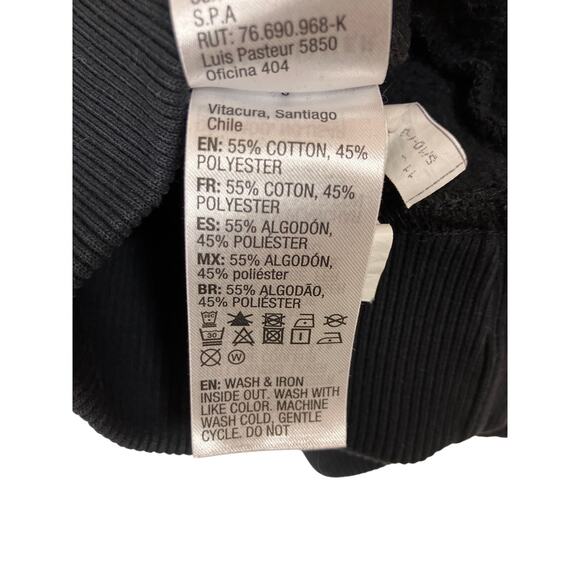 Quicksilver Embroidered Crewneck Men's Small Y2k 90's Black Silver - Picture 5 of 6